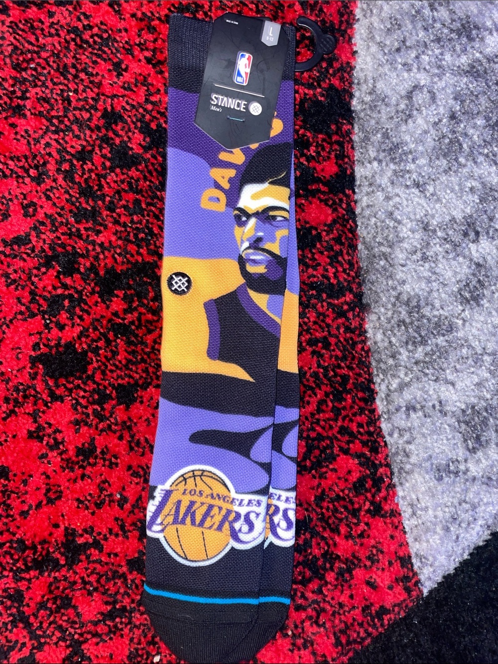 Stance Los Angeles Lakers Anthony Davis Purple & Gold Crew Socks